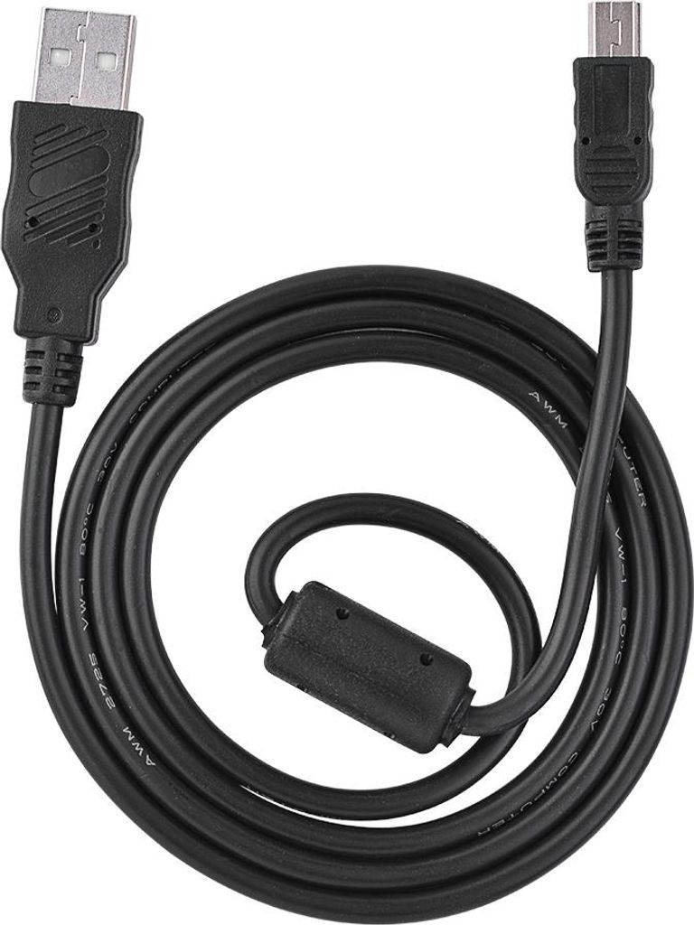 USB Datenkabel USB 2.0 auf Mini B 5-Pin für Canon Kamera IXUS 990 IS 980 IS 970 IS 870 IS 200