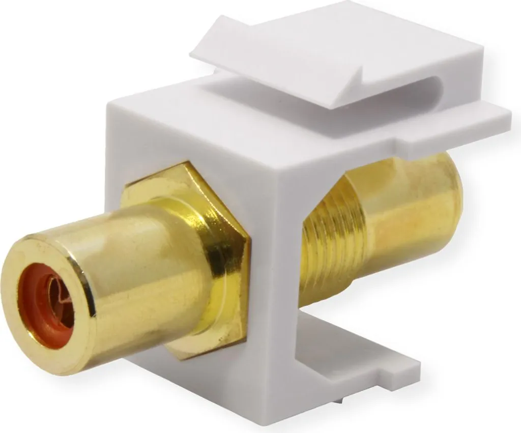 Modulo Keystone RCA Rosso VALUE - Giunto per Placche Parete AV - 4