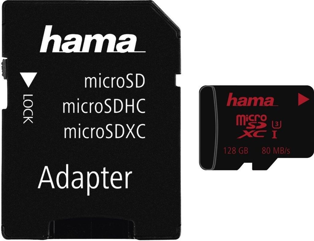 hama Speicherkarte Micro SecureDigital XC Klasse 3 128 GB Produktbild 