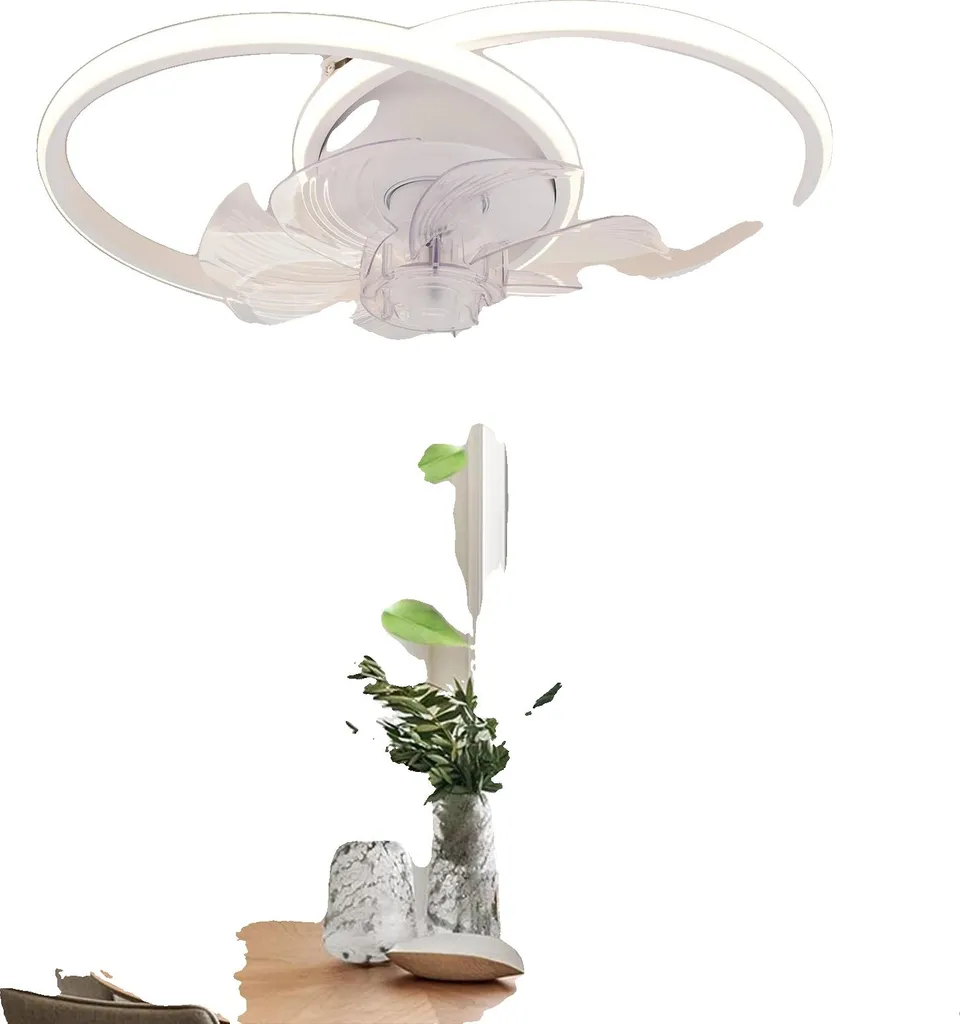 Ventilatore da Soffitto Bianco LED Dimmerabile Silenzioso - Design Moderno