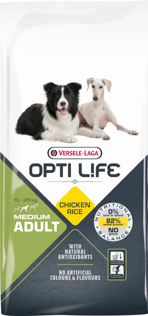 Opti Life Adulte Moyen 12,5 kg - Énergie et Vitalité pour Chien Actif