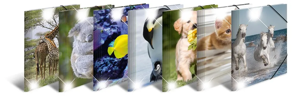 Pochette de rangement A4 animaux Herma pour organiser vos dessins