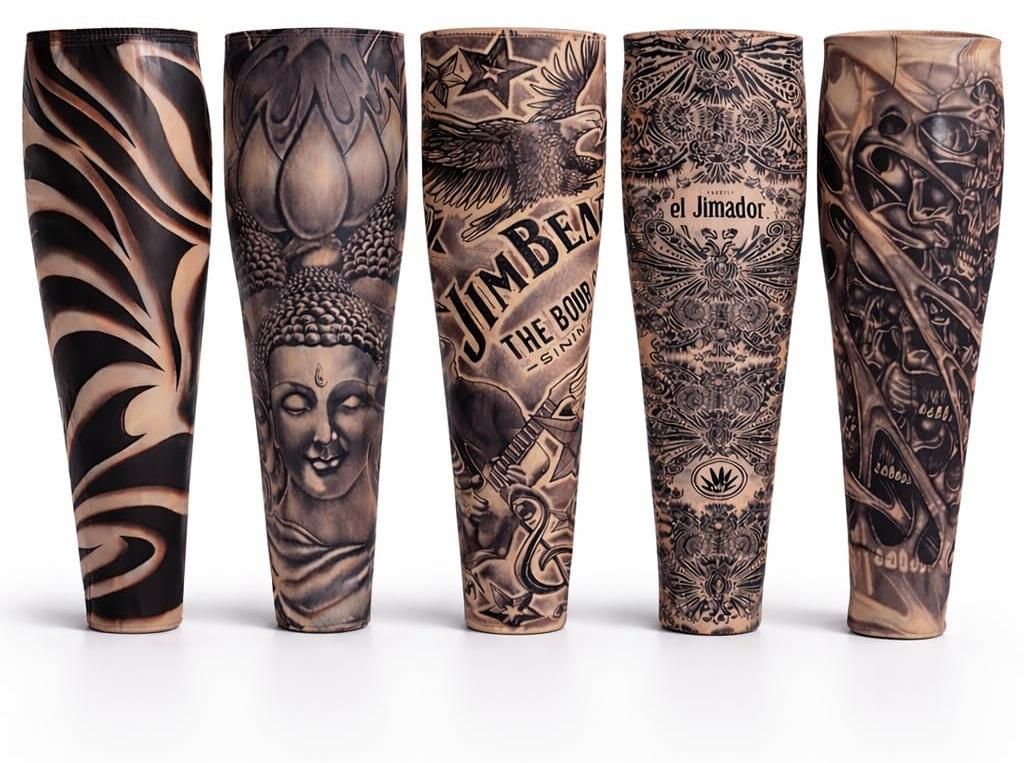 Tattoo Ärmel Sleeve aus Nylon 5X Herren Armstrumpf für Produktbild 