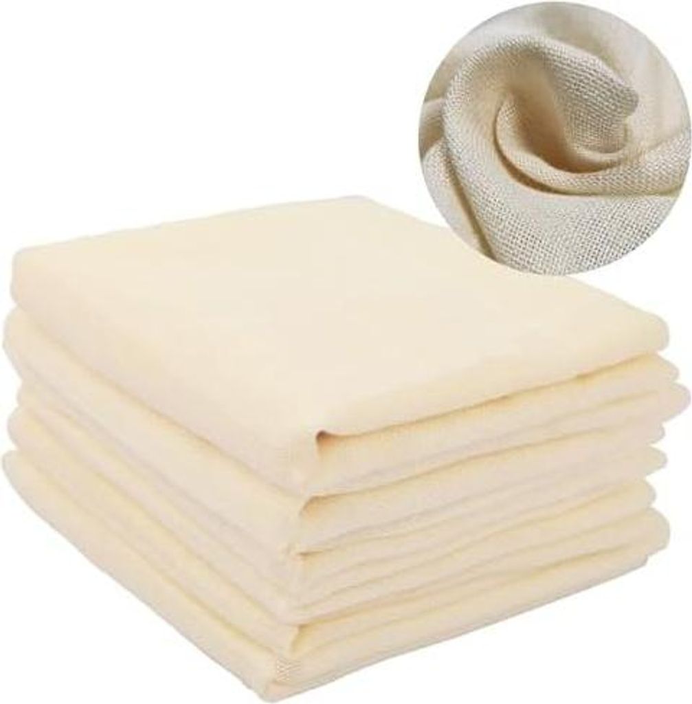 8 Stück Passiertuch, 50x50cm Käsetuch Cheesecloth Leinentuch Abseihtuch Filtertuch Reine Baumwolle Waschbar Seihtuch Waschbares Mulltuch für Kä...