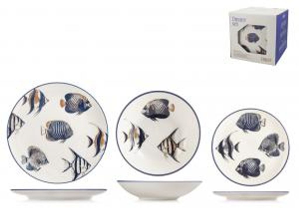H&H Servizio Tavola 18 Pezzi Harbor in stoneware Immagine del prodotto 