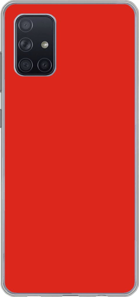 MuchoWow Handyhülle Schutzhülle Hülle für Telefoonhoesje Samsung Galaxy A51 5G Rot - Farbe - Einfarbig Silikon Softcase Handy Hülle - Abbildung