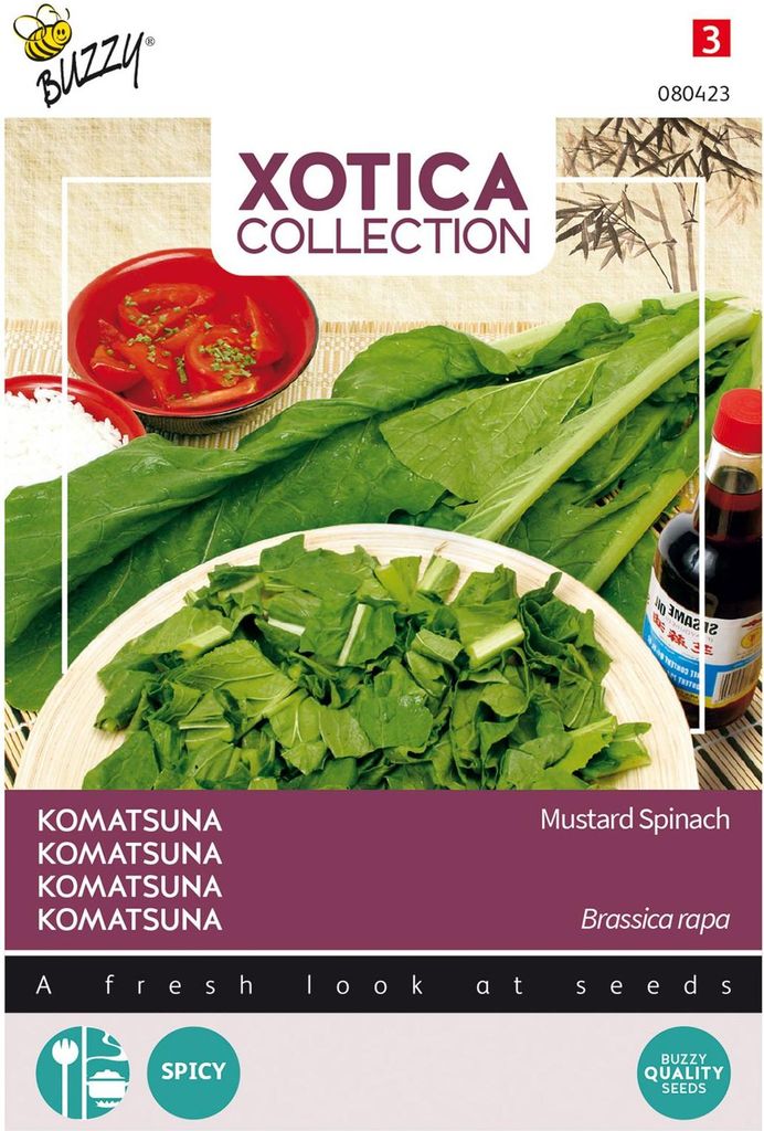 Buzzy Xotica Komatsuna Mustard Spinach Samen - Ca. 3 gr | Buzzy_080423