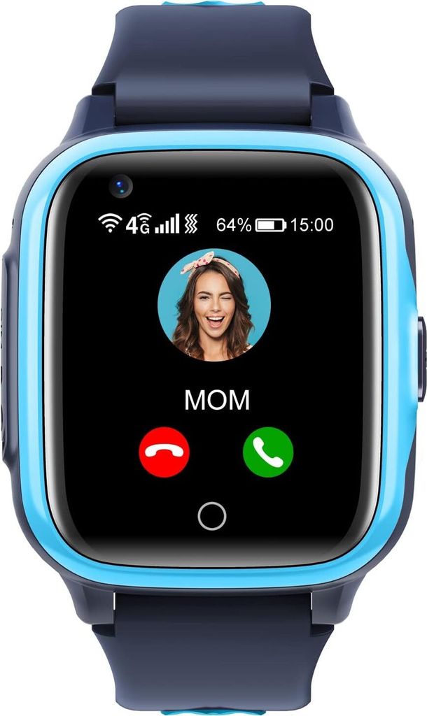 Kinder Smartwatch mit GPS und Telefon Uhr 4G WiFi Videoanruf SOS Kamera Wasserdicht Nachricht Wecker Stoppuhr Klassenmodus Musik Player