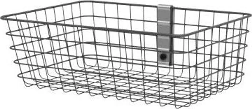 Panier Métallique Robuste Grand Modèle Gris Foncé pour Chariot Médical