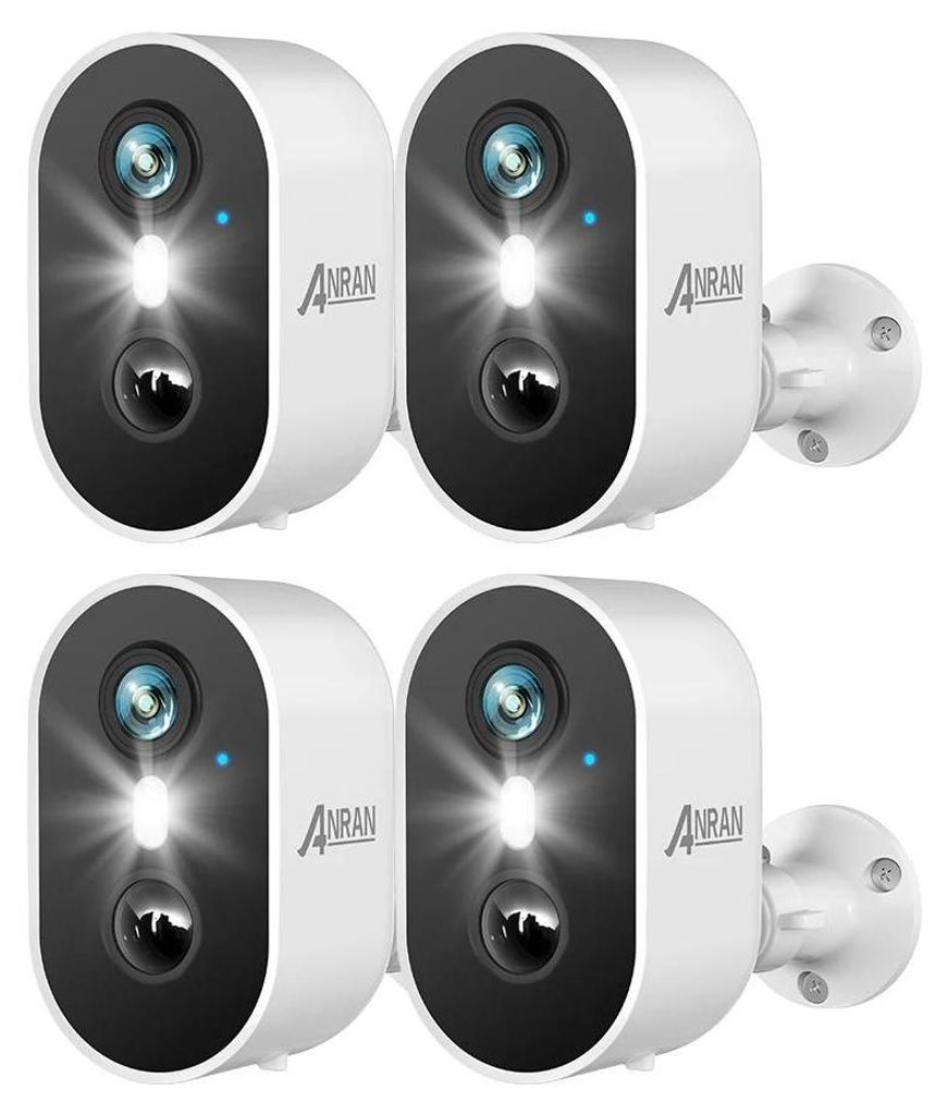 Kabellose Akku-Überwachungskamera - 3er-Set WLAN-Kamera - 3 MP - 2,4 GHz - Farb-Nachtsicht - Zwei-Wege-Audio - PIR-Personenerkennung - 5200 mAh - ...