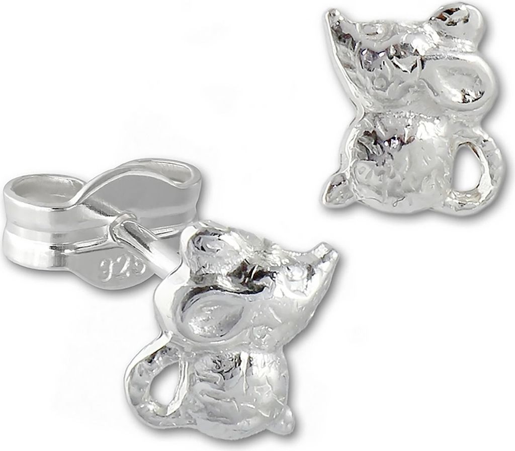 Teenie-Weenie Ohrstecker für Kinder 925 Echt Silber Mäuschen Ohrringe SDO593J