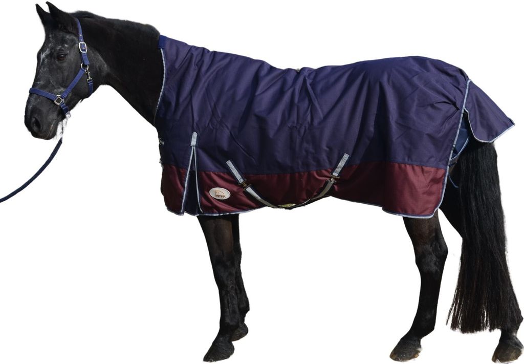 AMKA Pferde Weide Outdoordecke HIGH NECK 1200 50 g Futter Kreuzgurten Gehfalte, Größe:135