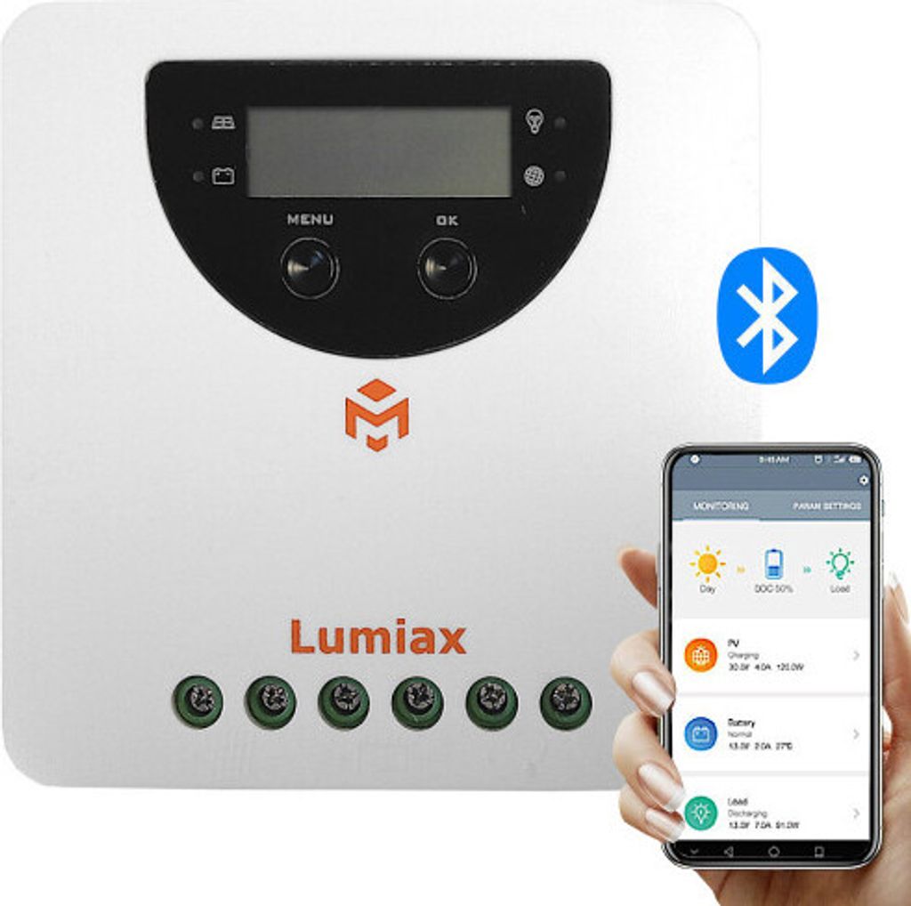 Řídicí jednotka nabíjení Lumiax 20A MPPT 12/24V Bluetooth Obrázek produktu 