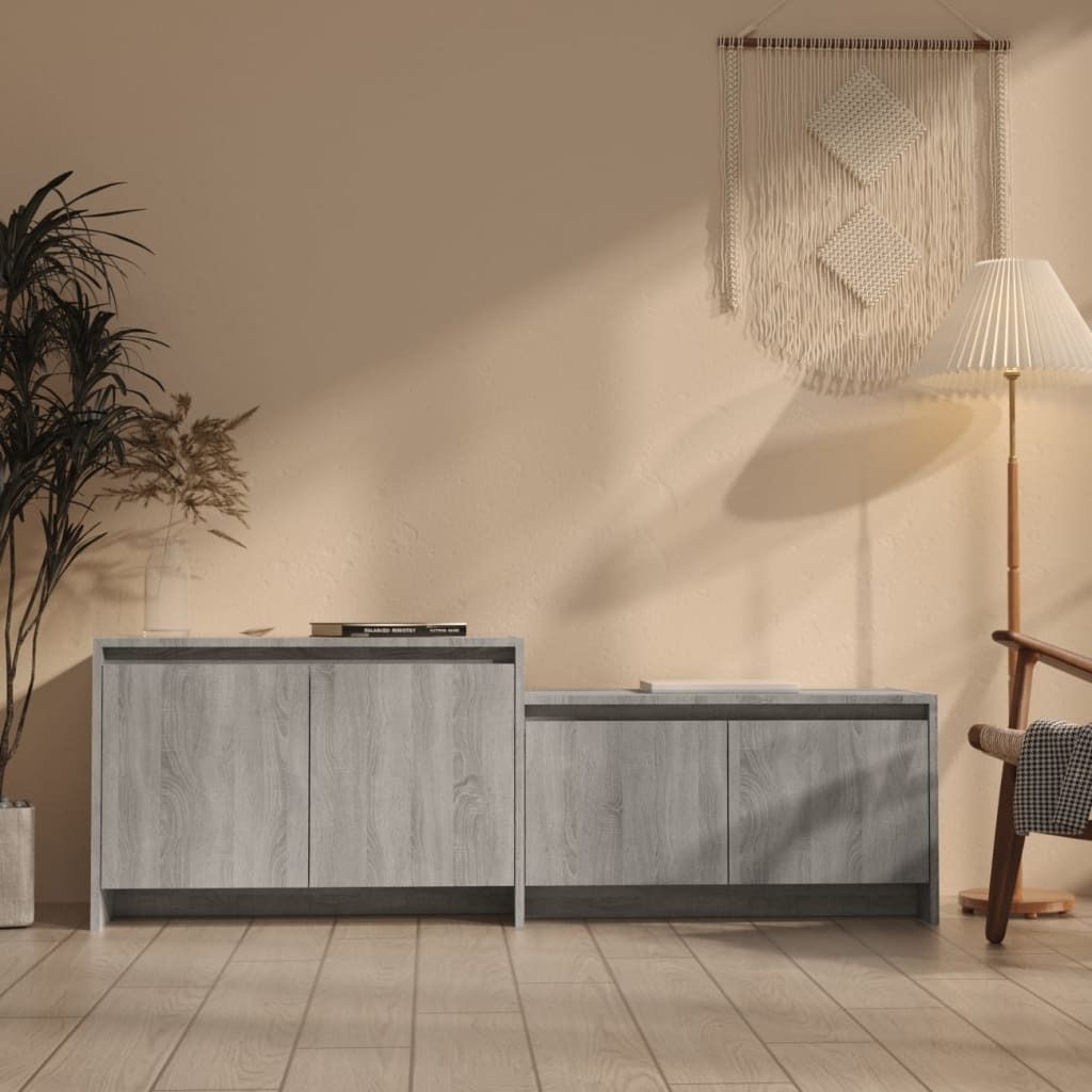 Maison Exclusive - TV-Schrank Grau Sonoma 146,5x35x50 cm Holzwerkstoff
