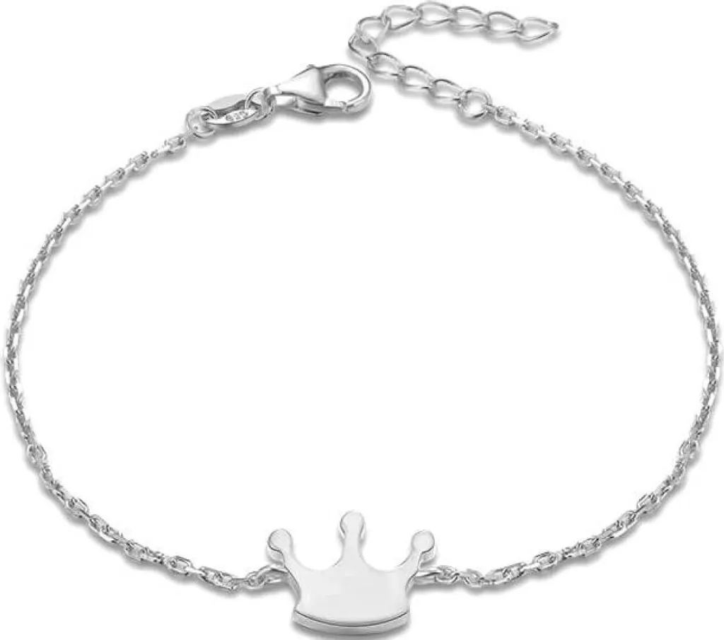 Bracelet couronne en argent AGB577 / 21 - Bijou élégant pour femme