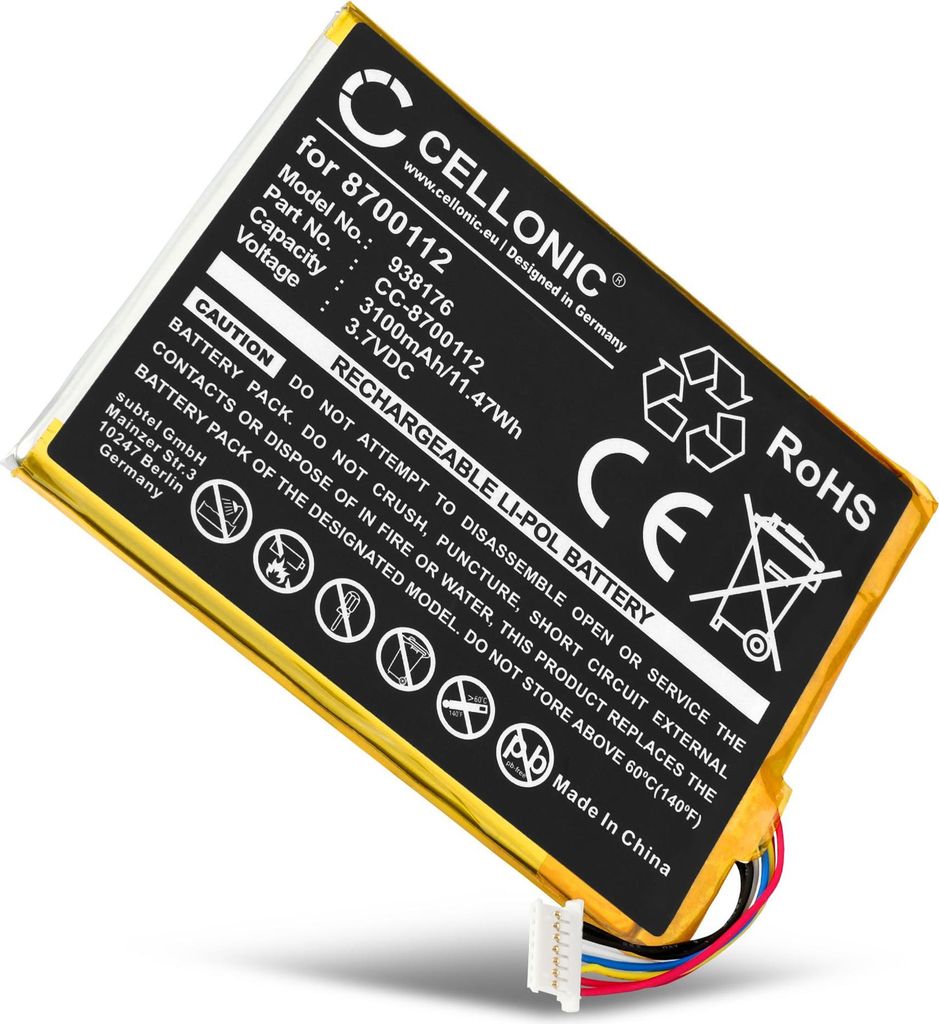 CELLONIC 1x Akku für Lautsprecher Kompatibel mit Bang & Olufsen BeoSound Moment, 8700112 - (3100mAh, 3.7V)
