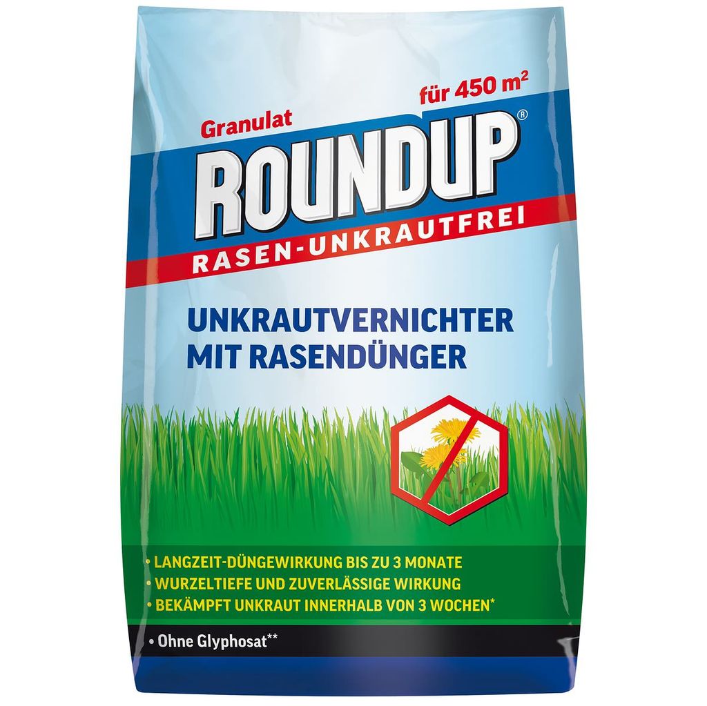 Roundup Unkrautvernichter mit Rasendünger, 9 kg Produktbild 