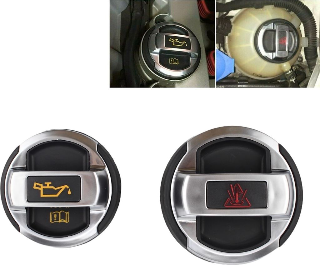 Víčko oleje + víčko chladicí kapaliny Audi R8 style pro Obrázek produktu 