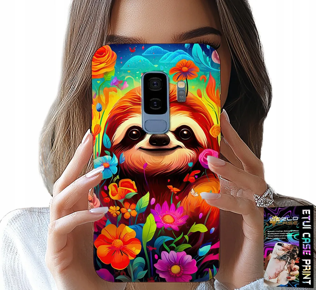 Custodia Per Samsung Galaxy S9 Plus - Motivi Di Animali Koala Colorati + Lamina