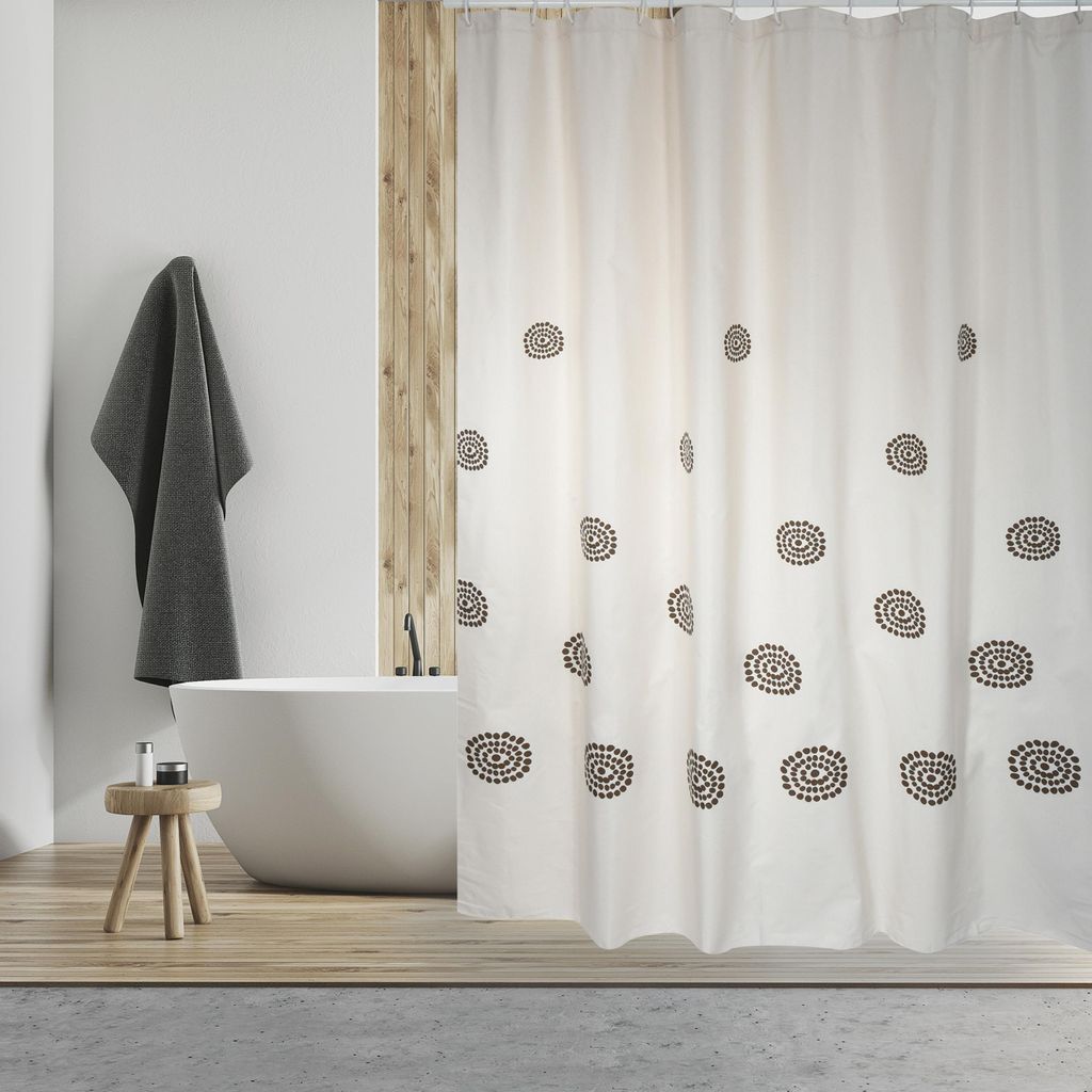 MSV Anti-Schimmel Duschvorhang "Tribal" Anti-Bakteriell, waschbar, wasserdicht Polyester/Baumwolle 180x200cm
