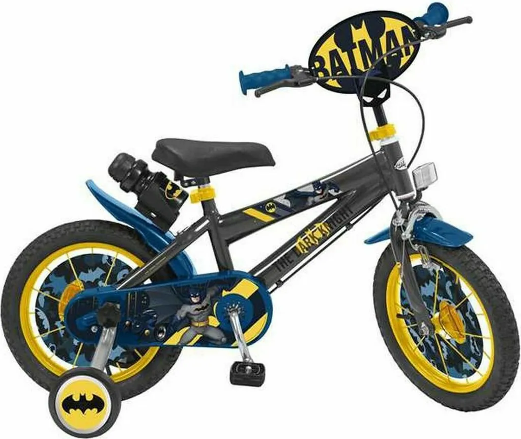 Vélo Enfant 14 Pouces Réglable – Roues Stabilisatrices, Cadre Acier Carbone, Double Freinage – Blanc