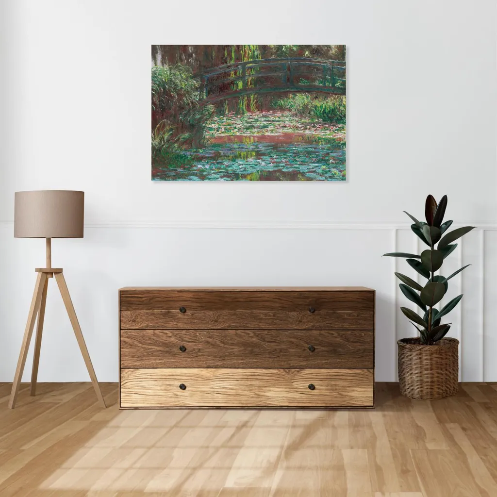 Offerta Quadro Monet 100x70 Water Lily Pond - Tela Salotto Vintage - 2