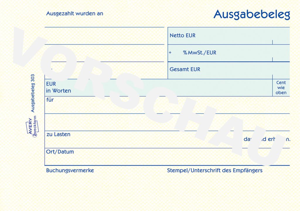Avery Zweckform® 303 303 Výstupní list s potiskem Obrázek produktu 