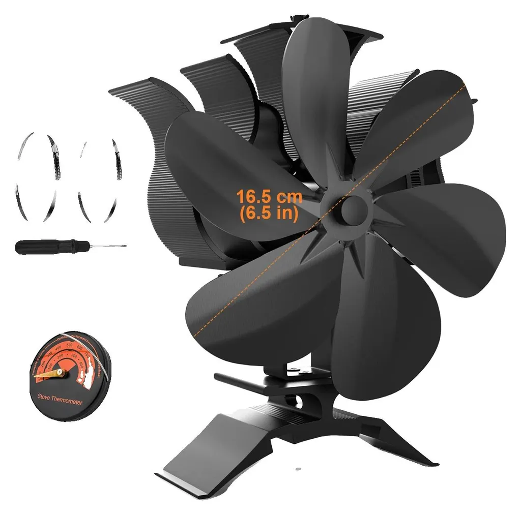 Ventilateur Thermique pour Poêle à Bois Silencieux et Rotatif à 360°