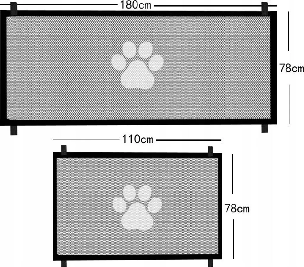 Barrière de sécurité XXL 180x78cm : Stop aux fugues de chiens et chats