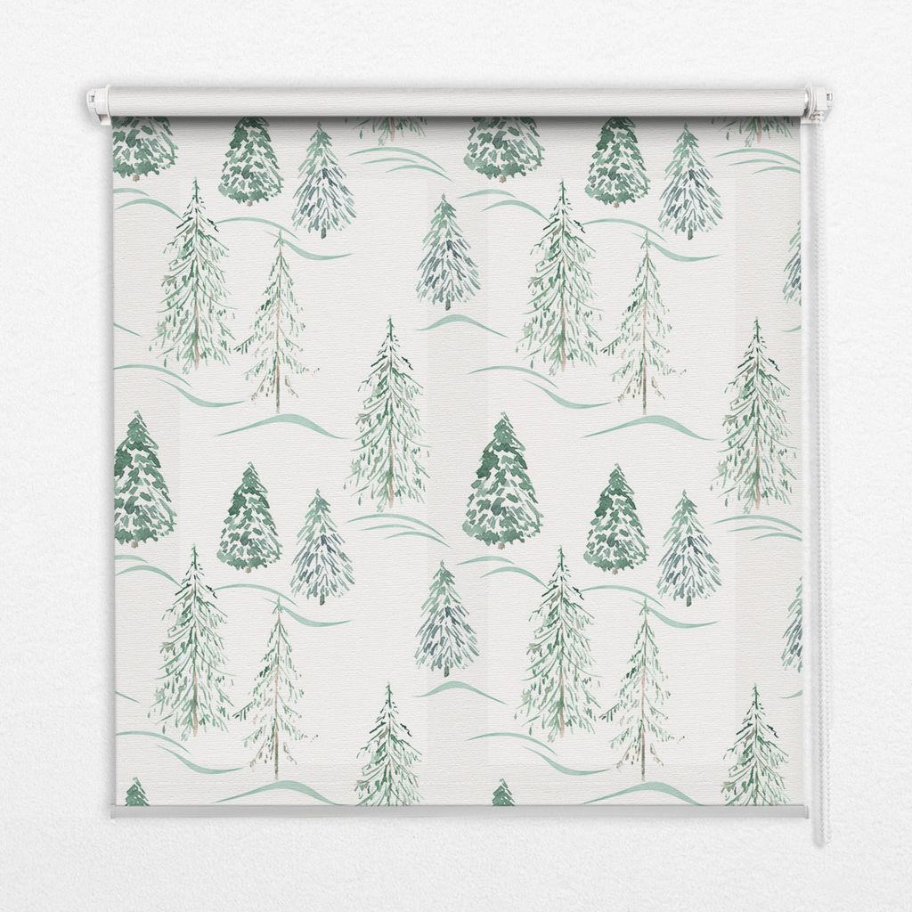 Seitenzug-Rollo Fensterrollo Jalousie - Lichtdurchlässig Springrollos - 80x140 cm - Bäume