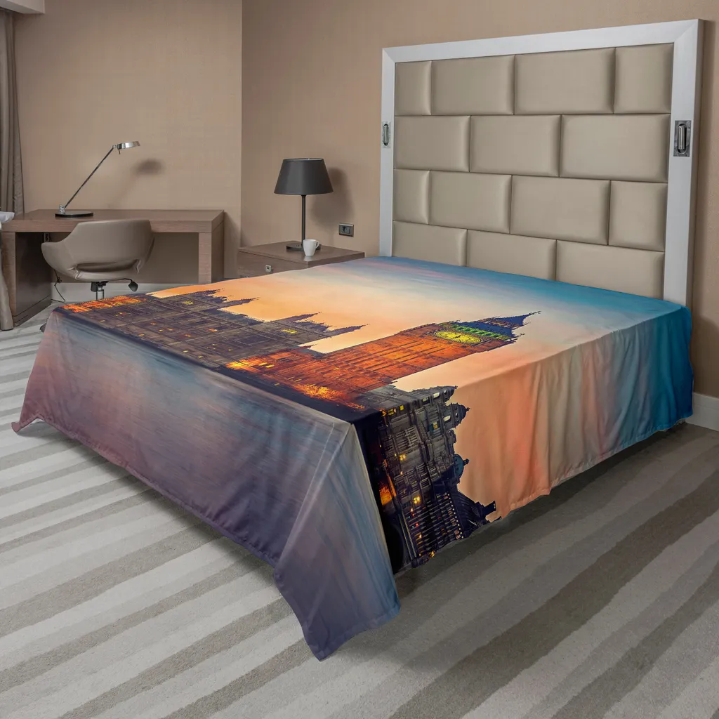 Lenzuolo ABAKUHAUS Londra Big Ben: Design Fiabesco 260x228 cm