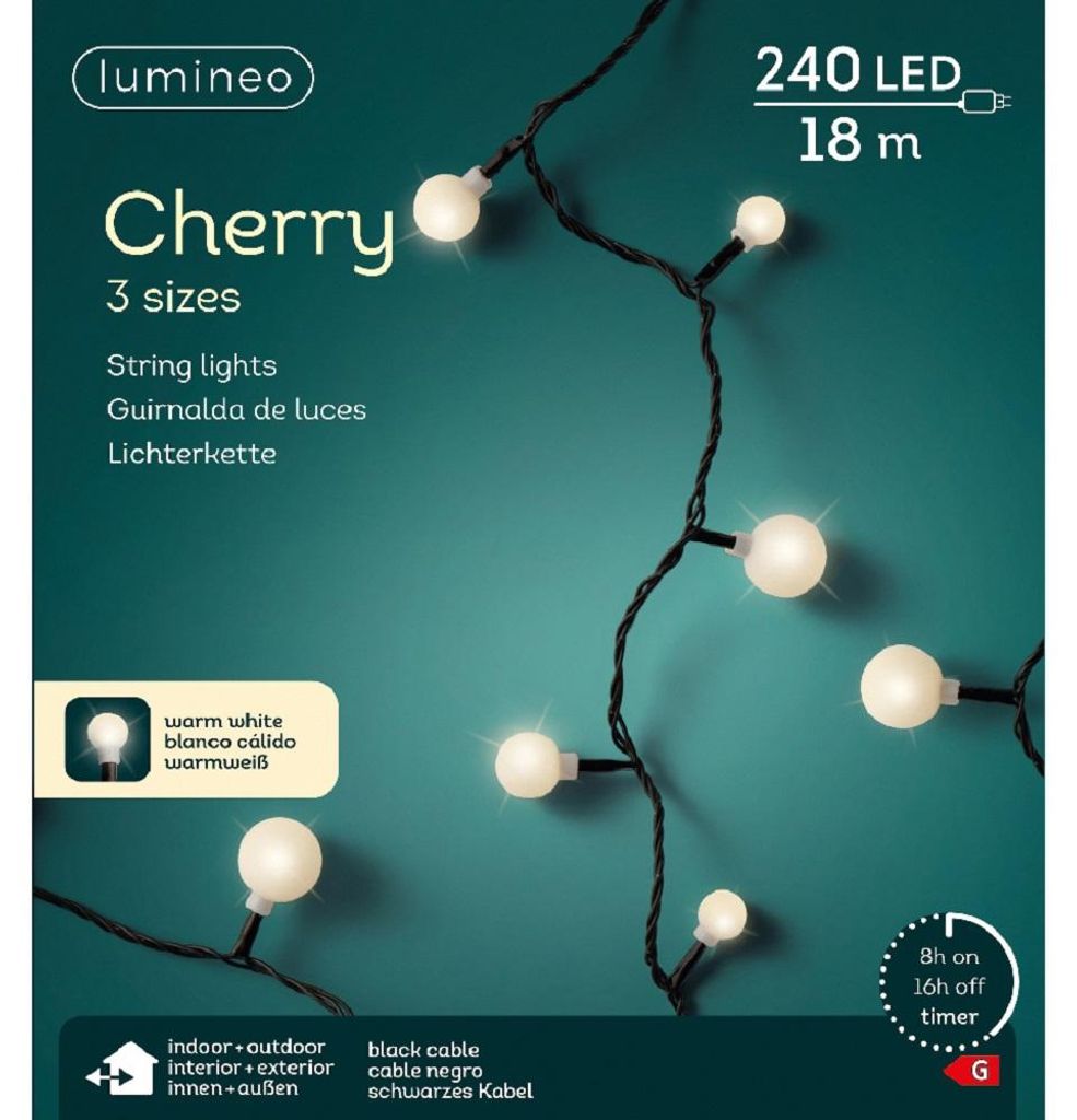 Catena LED a ciliegia bianco caldo 18m 494647 Immagine del prodotto 