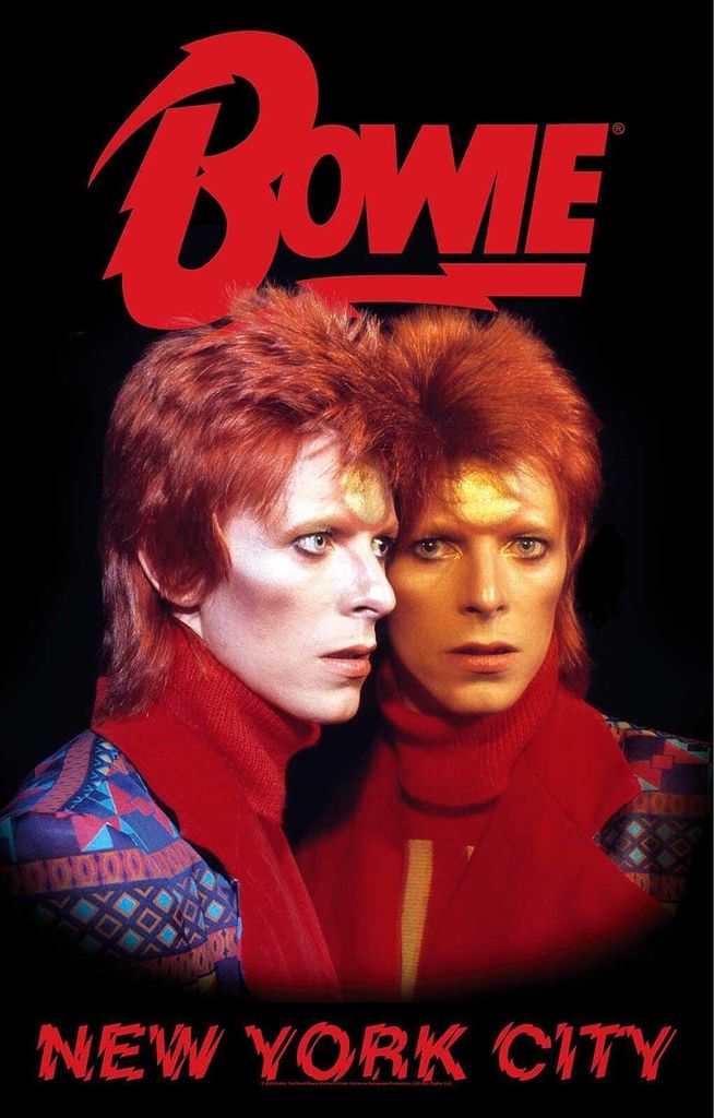 David Bowie - Poster "New York City", Stoff RO9096 (Einheitsgröße) (Bunt)