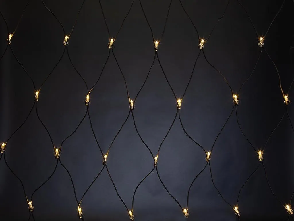 Guirlande Rideau 144 LED Blanc Chaud Subra Start 2m Câble Noir 230V