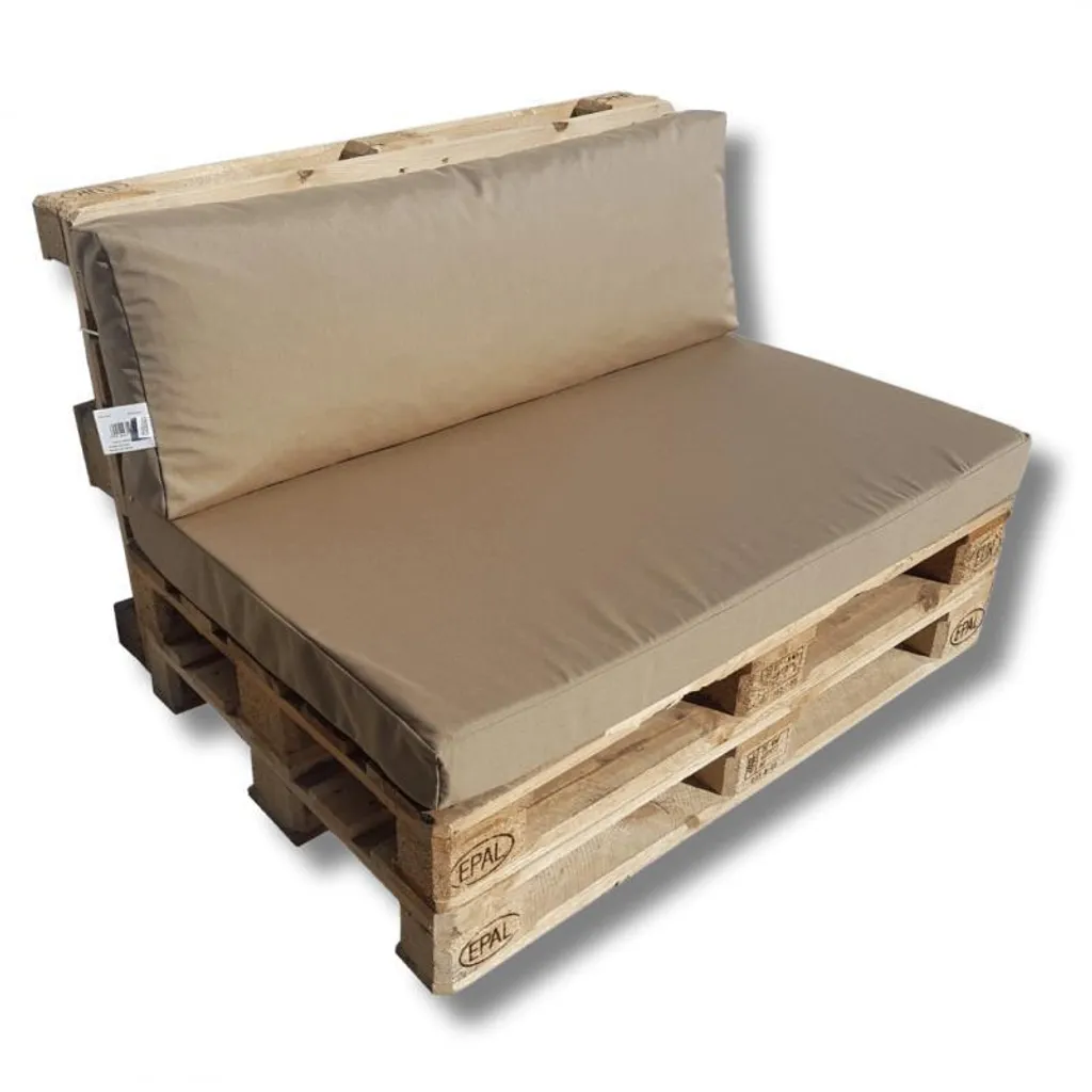 Coussin palette 120x80 cm beige lavable : fini les assises inconfortables