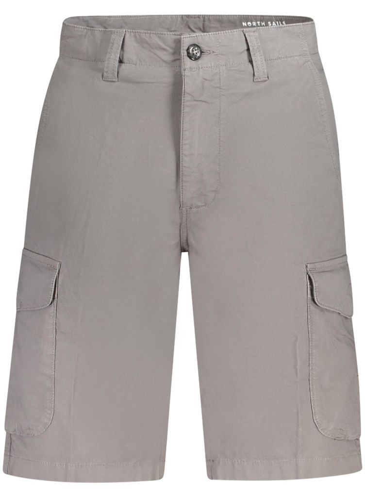 Herren Bermuda Shorts Grau - Regular Fit mit 4 Taschen und Logo