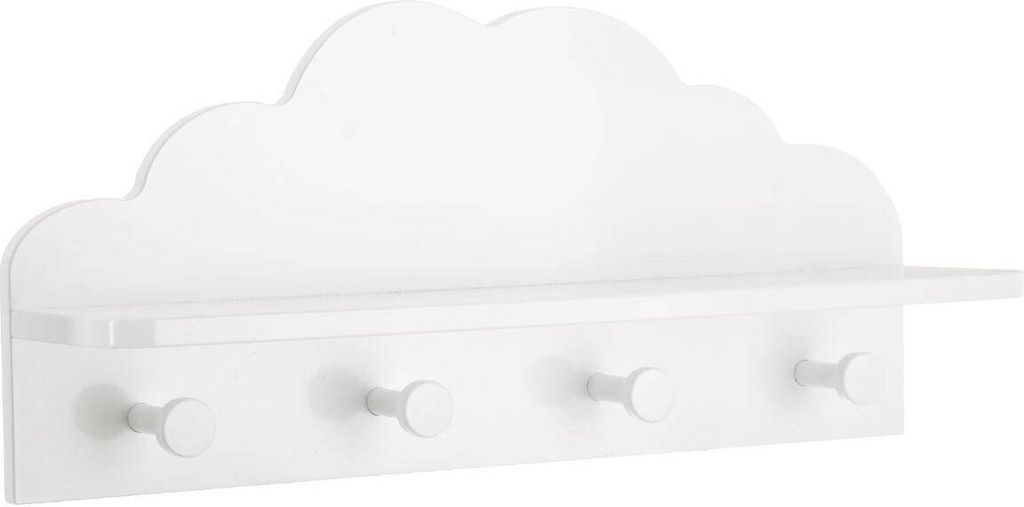 Nástenný vešiak Cloud s policou biely Obrázok produktu