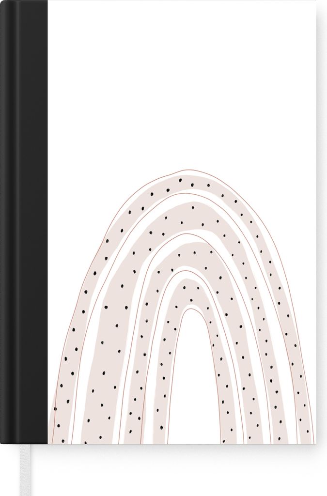MuchoWow Notizbuch Tagebuch Haushaltsbuch Notebook A5 Regenbogen - Tupfen - Pastell - Notizblock - Notizheft - Notebook - Schreibblock - Papier
