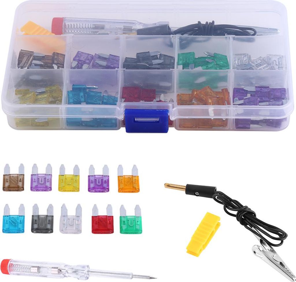 100Pcs 2A-35A Assortiment Mini Blade Fuse Set Kit pour Image du produit 