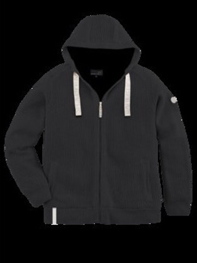 Baumfuchs Herren Strickjacke Melange-Optik mit Kapuze - Produktbild 3