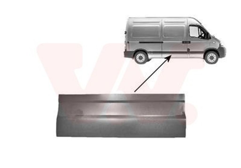 VAN WEZEL 4387175 Autotür Reparaturblech äusserer Teil unterer Teil für OPEL Movano Kastenwagen (X70) Movano Bus (X70) für RENAULT MASTER II Ka...