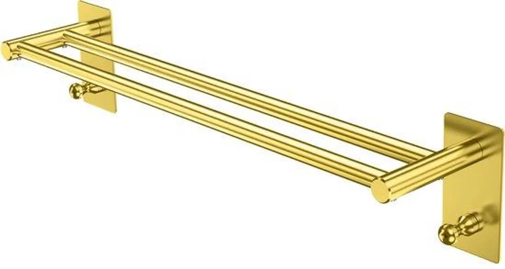 Porte-serviettes anti-rouille doré 60 cm : solution de rangement élégante