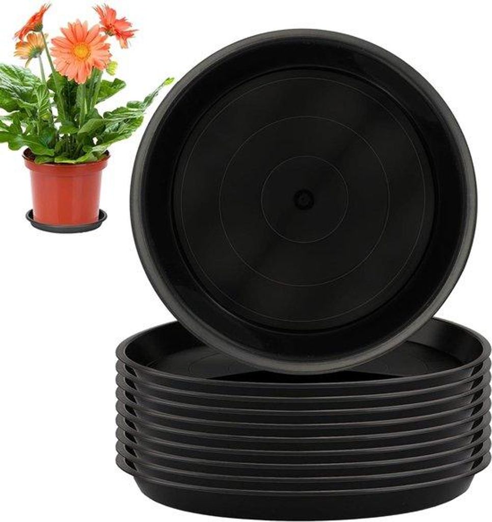 Kunststof Bloempotten Onderzetters 10er Set 15 cm - Für Topf und Blumentopf innen und außen