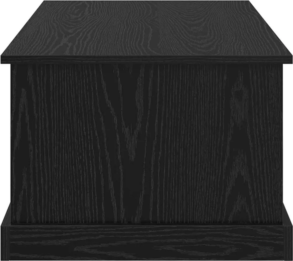 SYFAX Tavolino Rovere Nero 90x50 con Cassetto | Design Moderno Salotto - 7