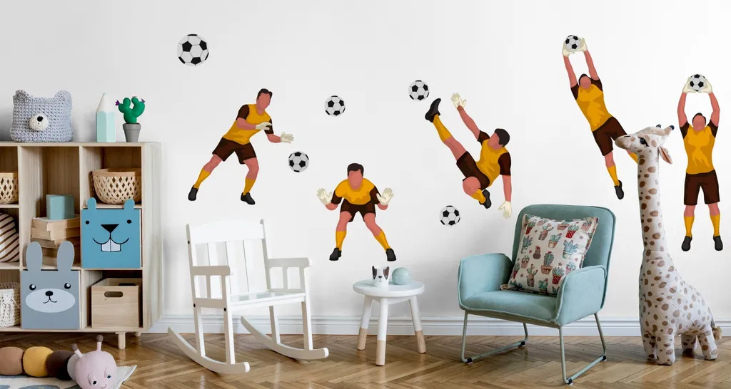 Adesivo Parete XXL Portiere Calcio 125x250 cm - Tatuaggio Murale