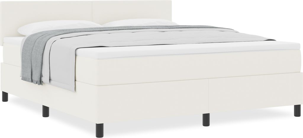 Möbel Bettrahmen, Boxspringbett mit Matratzencreme Super King Cord- Stoff - Klassische Betten Neu88776