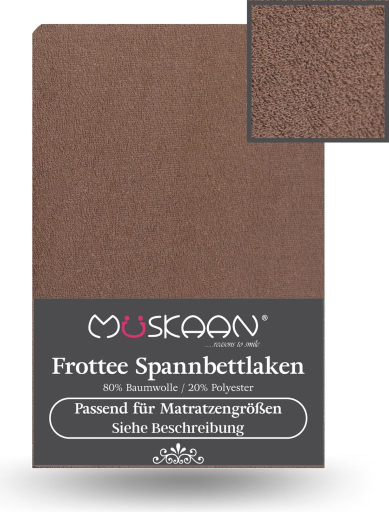 A product image of a fitted sheet with a close-up texture detail.