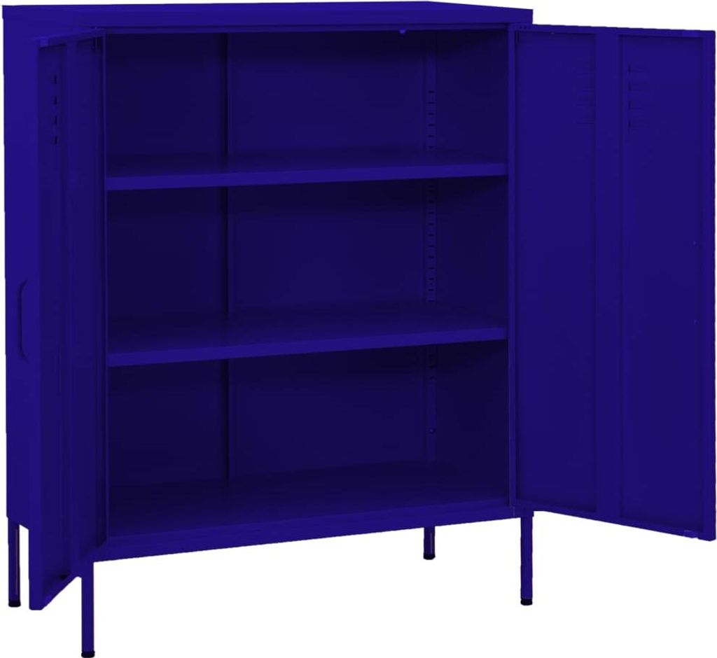 vidaXL Lagerschrank Marineblau 80x35x101,5 cm Stahl