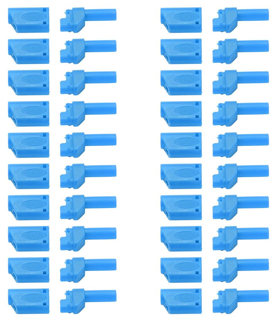 20 Stück 22,160 4 mm isolierte Sicherheits-Bananenstecker-Gehäuse für RC-Steckverbinder, blau
