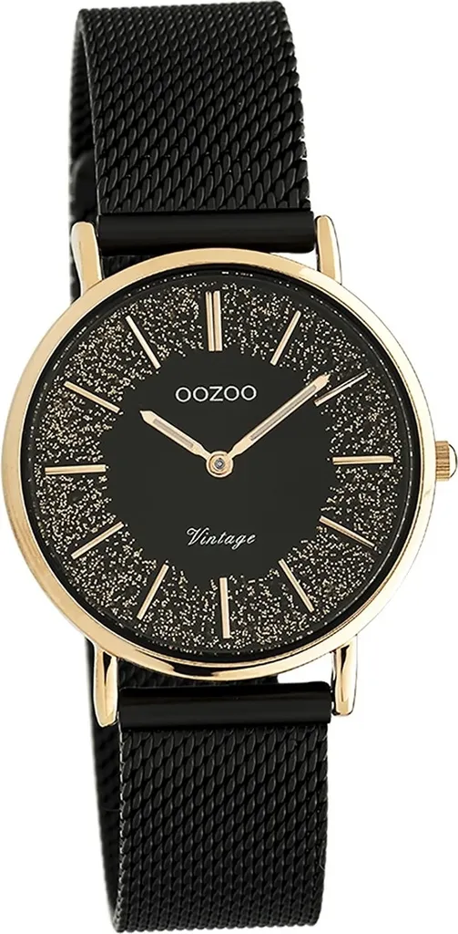 Montre Femme Oozoo C20143 : Style Noir Intemporel et Confort en Acier